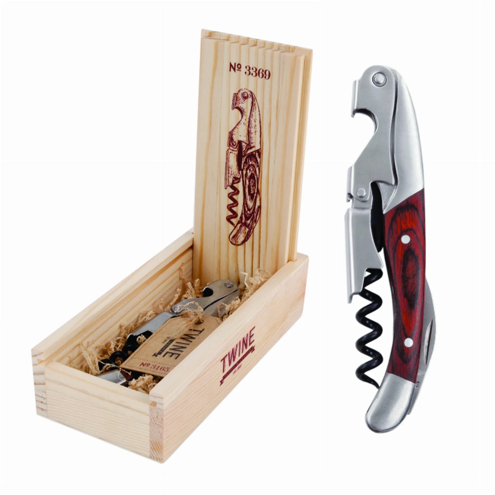 Wooden Double Hinged Corkscrew